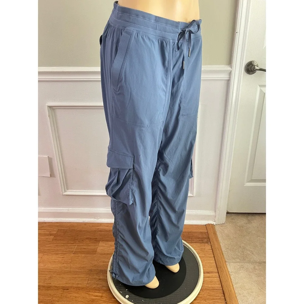znts Lululemon Dance Sz L Womens Ruched Leg Technical Blue Gorpcore Hiking